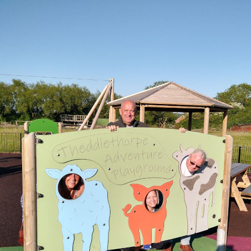 four people at Theddlethorpe Adventure Playground